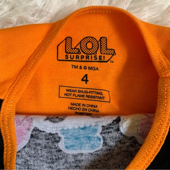 L.O.L Surprise Girls Long Sleeve Halloween Pajama - Picture 2 of 2